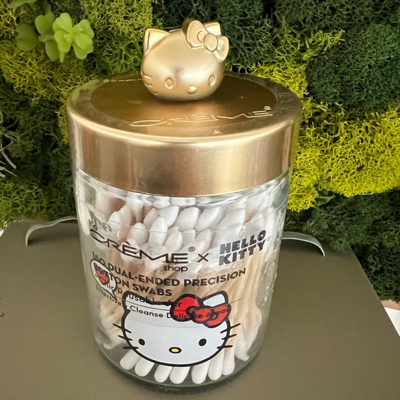 Hello Kitty Other - Hello Kitty Gold Reusable Jar - cotton swabs🧡
